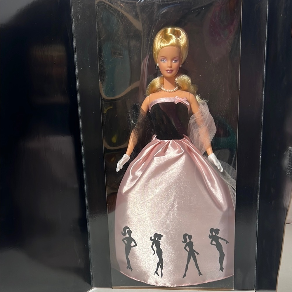 Barbie Silhouette Pink and Black Gown Vintage 2000